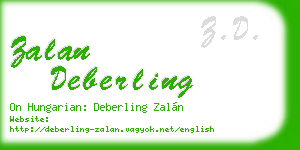 zalan deberling business card